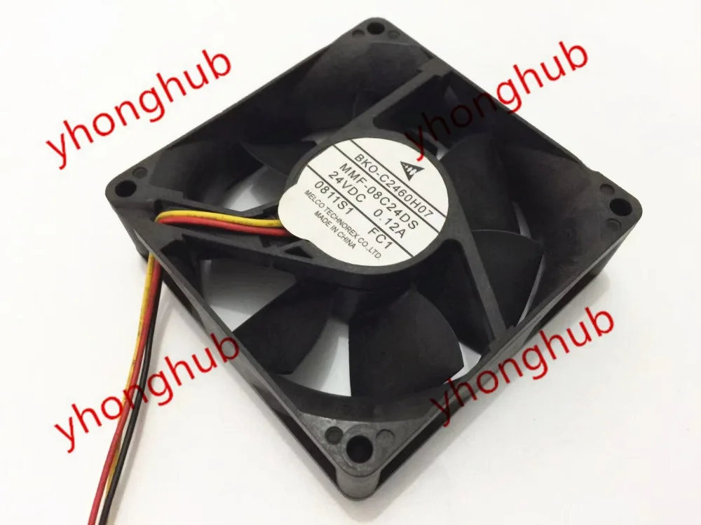 Melco MMF-08C24DS Вентилятор охлаждения сервера 24 В постоянного тока 0,12 а 80x80x25 мм 3-проводной