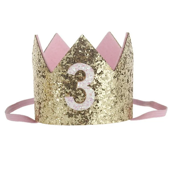 Style 17 Для детей, для маленьких мальчиков и девочек, для первого 1, 2, 3, одного, двух, трех лет, ручная работа, вечерние шапки, корона, день рождения, детский душ, украшение - Цвет: Style 17