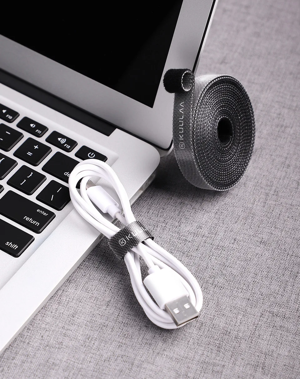 KUULAA Cable Organizer Wire Winder Clip Earphone Holder Mouse Cord Protector HDMI Cable Management For iPhone Samsung USB Cable