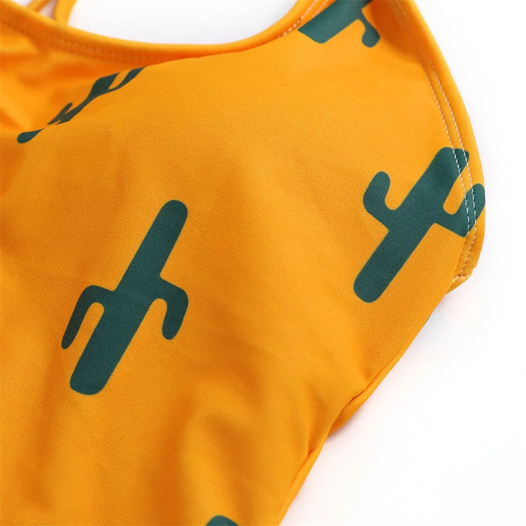 Женский сексуальный купальник С КАКТУСОМ Цельный женское бикини пляжный