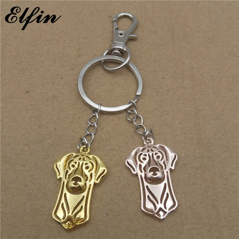 Elfin трендовые брелки Doberman Pinscher золотые серебристые ювелирные изделия для