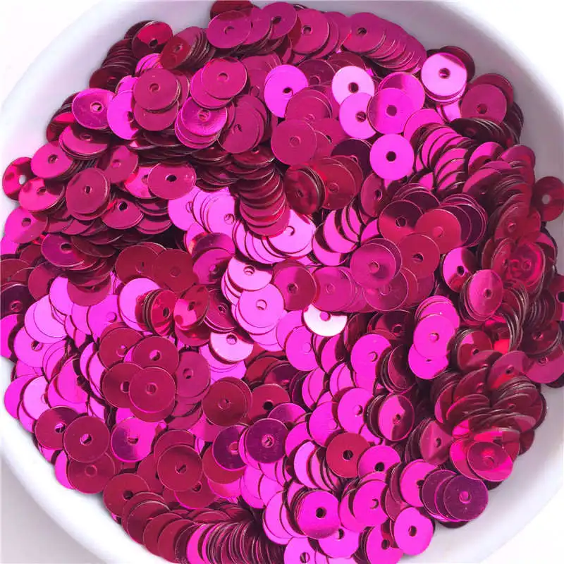 rose red17 6 мм 2400 шт. плоские круглые свободные пайетки для ремесла рукоделия блестки шитья одежды платье сумки обувь DIY фурнитура для рукоделия и шитья паетки - Цвет: rose red17