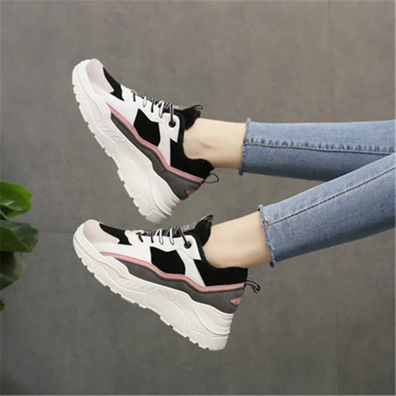 Кроссовки FeiYiTu женские на платформе модная дышащая повседневная обувь для