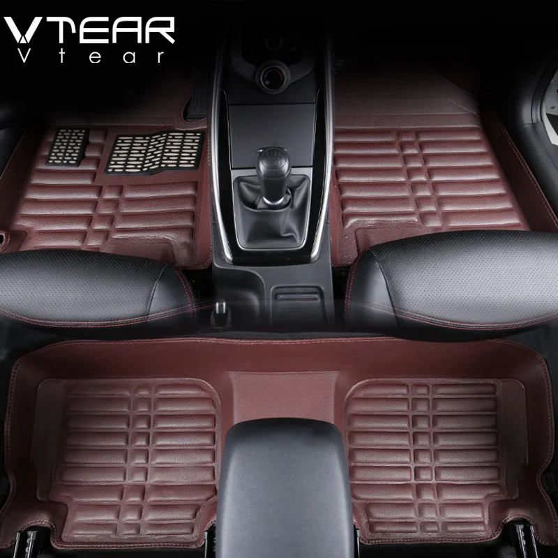 Vtear для Skoda Octavia A5/A7 напольный коврик интерьерный коврик водонепроницаемые прочные коврики Нескользящие ковры автомобильный аксессуар 2010
