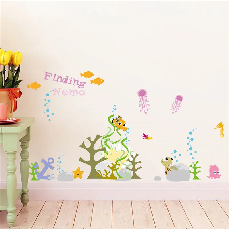 Подводные пузырьки настенные наклейки Finding Nemo для детской комнаты ванной туалета