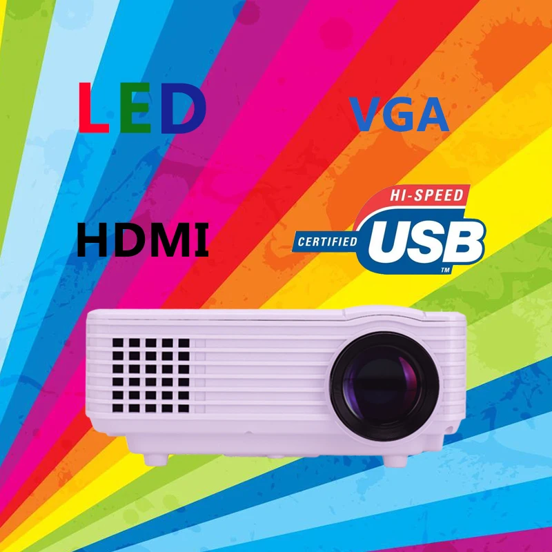 Красный и Синий 3D LED видео проектор 800*480 Мультимедиа Домашний Кинотеатр Поддержка