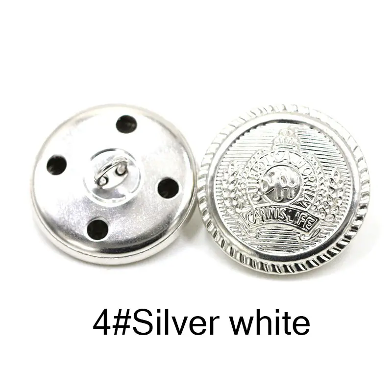 Silvery white 4 Серебристая классическая популярная Высококачественная джинсовая куртка Лидер продаж 10 шт./лот бронзовые пуговицы, аксессуары для одежды DIY Золотой - Цвет: Silvery white 4