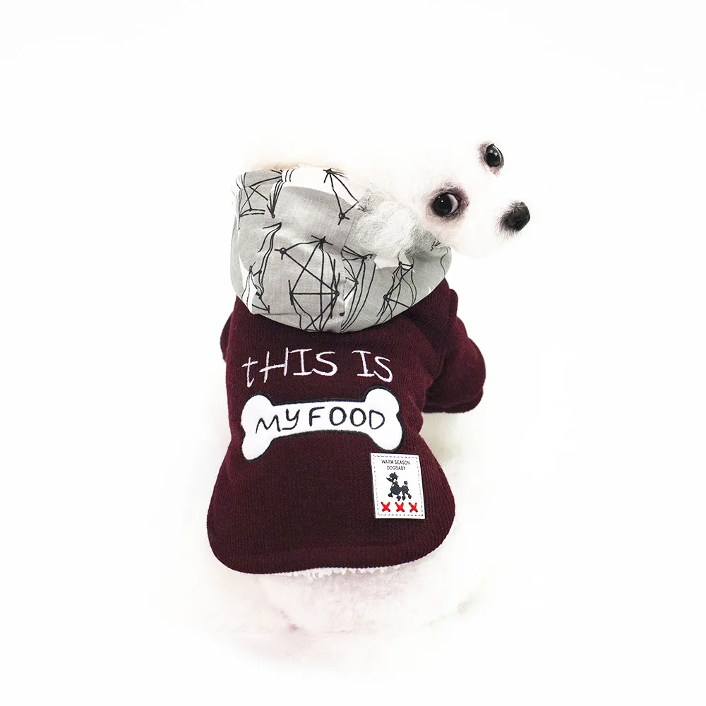 Новейшая для домашних собак Одежда Зимние супер теплые куртки и пальто с принтом