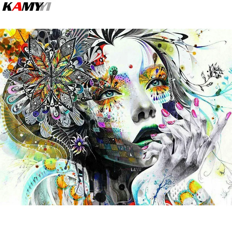 

Diamond Embroidery "Portrait" DIY Wall Art,Diamond Painting Picture Rhinestones Full Square,Diamond Mosaic 5D XY1