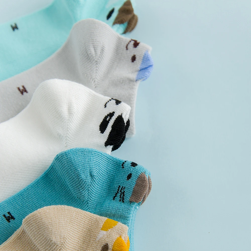 5 пар/партия хлопковые детские носки для девочек и мальчиков весенне-летняя