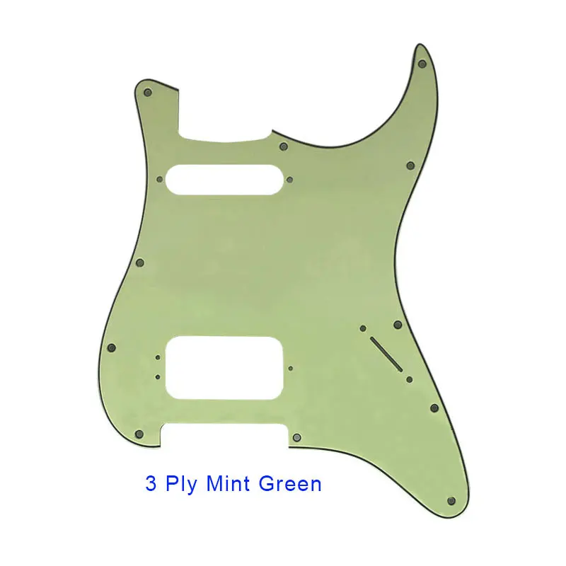 3 Ply Mint Green Гитарные части-для США 72' 11 винтовое отверстие Стандартный St Deluxe хамбакер Hs гитара накладка царапины пластины - Цвет: 3 Ply Mint Green