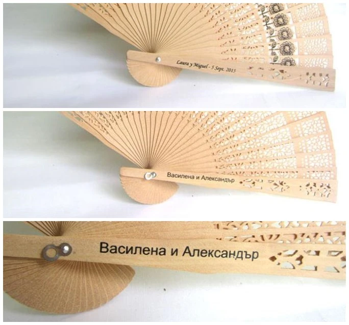 Винтажный индивидуальный семейный деревянный веер для гостей|fan wood|fan fanfan for wedding |