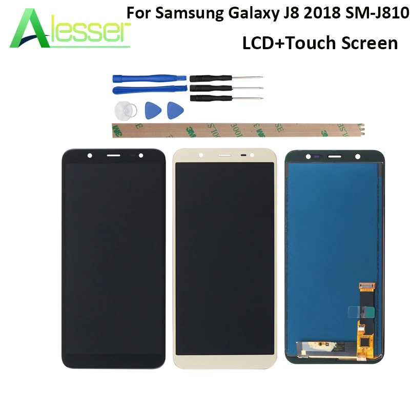 Alesser для samsung Galaxy J8 2018 SM J810 ЖК дисплей Дисплей и Сенсорный экран настройки Яркость