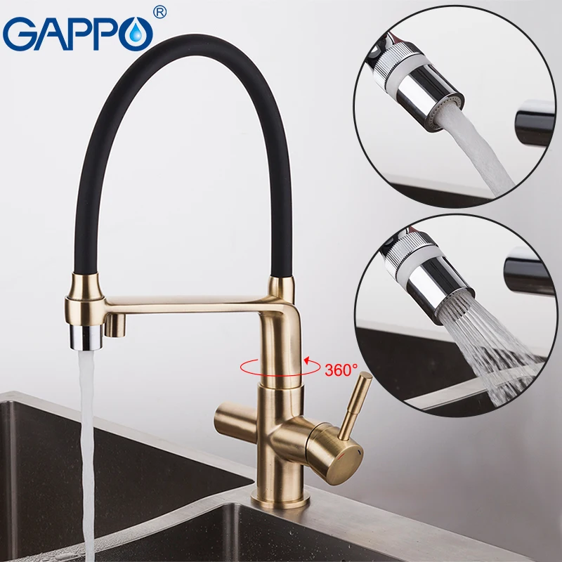 GAPPO кухонный кран на бортике раковина смеситель для воды водопад водопроводный