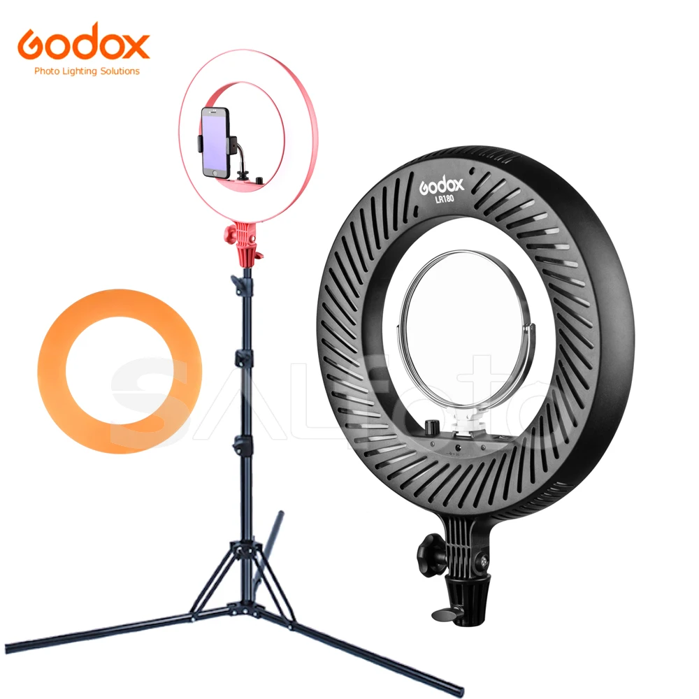 Godox LR180 кольцо Led Light Maker UP зеркало складное 1 9 м стенд 27 Вт Студия Видео селфи