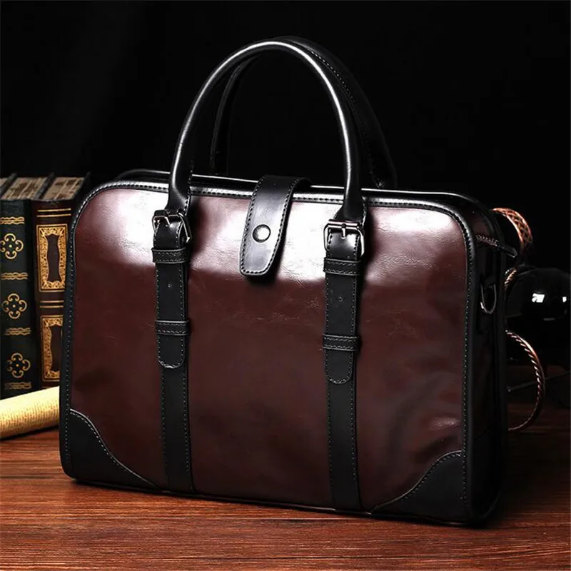 Мужские кожаные портфели высокого качества Maletin Hombre модная сумка для мужчин