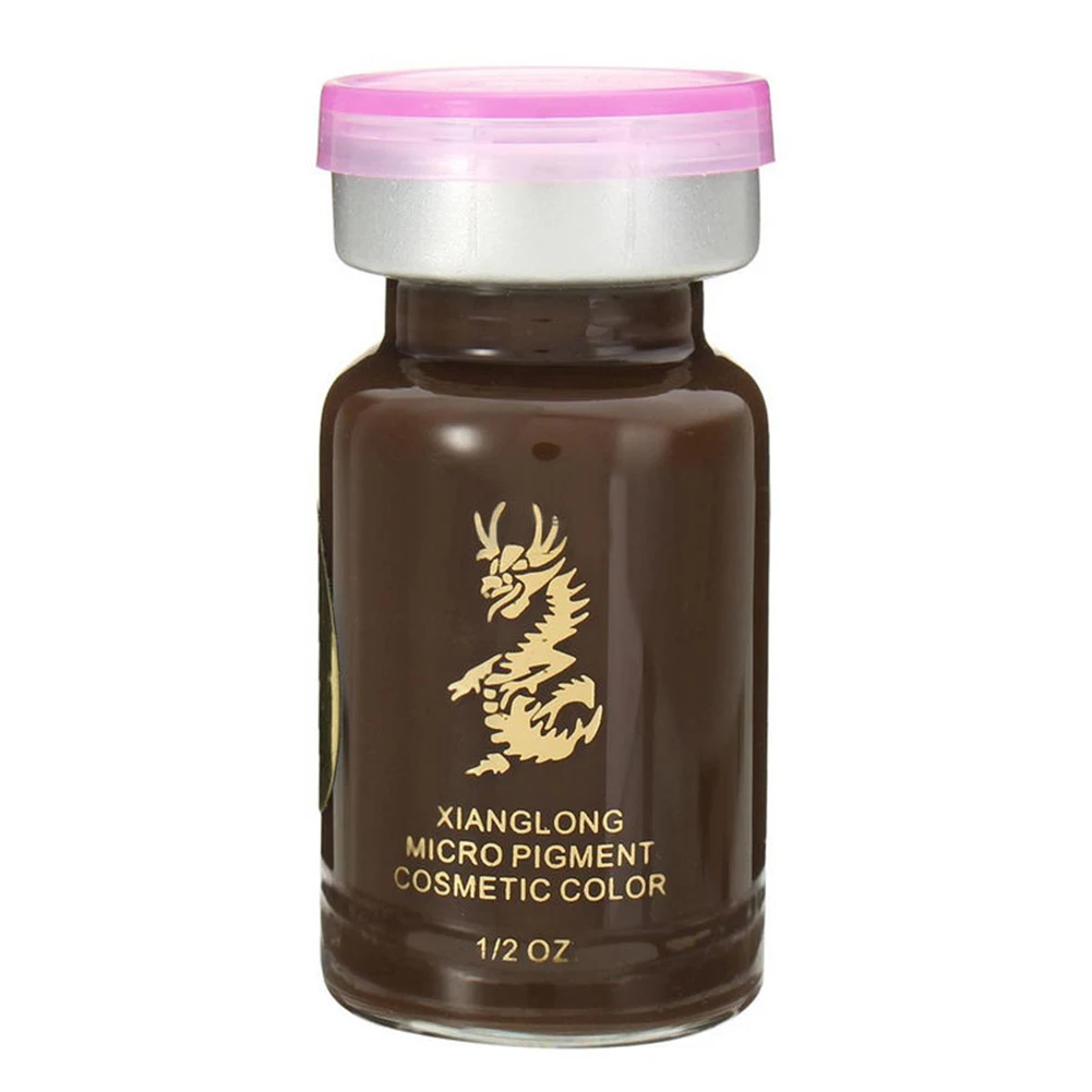 Brown Coffee 15 мл, микроблейдинг, Профессиональная подводка для бровей, тату, макияж, пигментные чернила, эмульсия, полуперманентный пигмент для татуировки бровей - Цвет: Brown Coffee