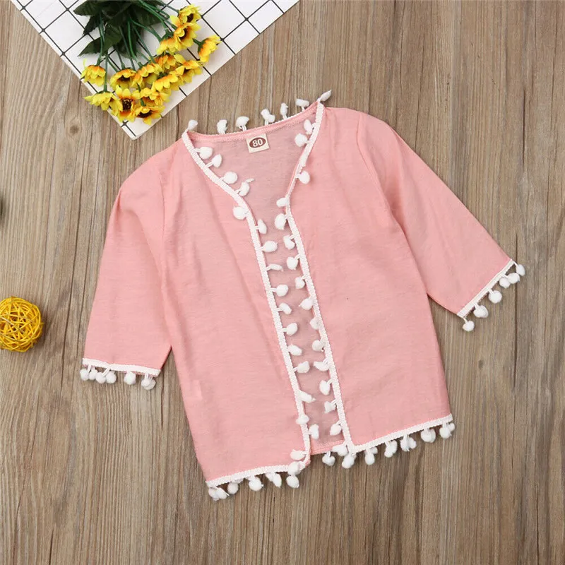 Пальто для новорожденных девочек накидка с кисточками маленьких пляжная одежда