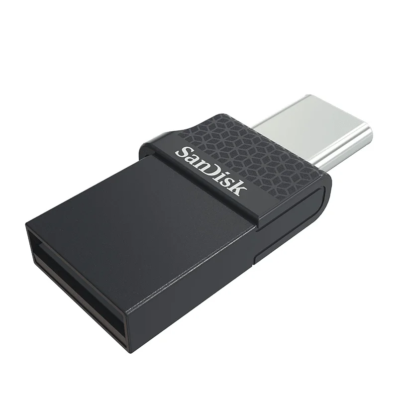 Черный Новейший флеш-накопитель sandisk 128GB 32GB type-C Mini USB флеш-накопитель USB 2,0 OTG Memoria Usb двойной накопитель - Цвет: Черный