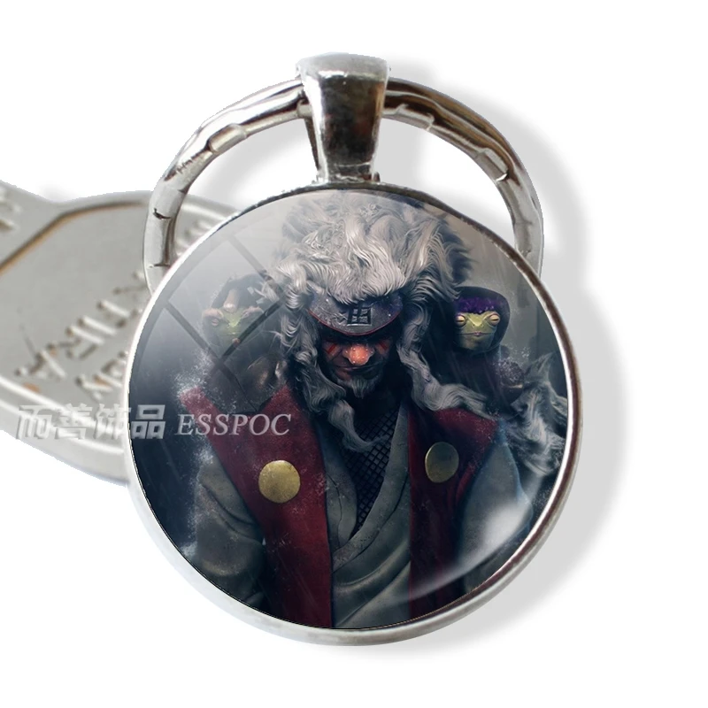 as show Аниме Наруто Shippuden модный брелок кулон стеклянный купольный кабошон Узумаки Наруто Учиха Саске ювелирный брелок кольцо подарок - Цвет: as show
