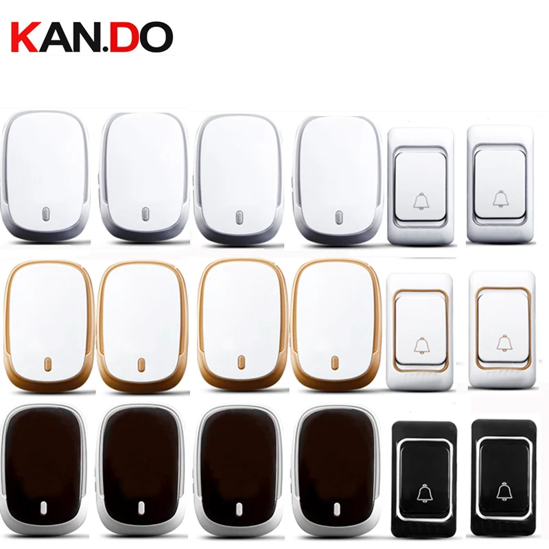 Комплект колец трех цветов 2 эмитера 4 приемника беспроводной дверной звонок