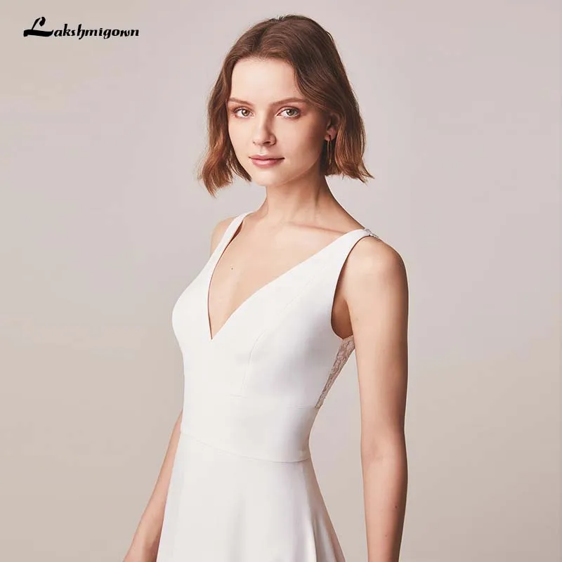 Lakshmigown мягкое атласное ТРАПЕЦИЕВИДНОЕ свадебное платье с жакетом с длинными рукавами высокое качество свадебное платье для свадьбы vestido De Noiva