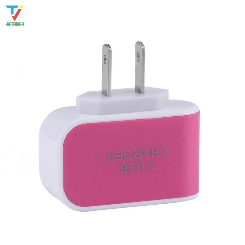 100 шт/партия, Трехместный 3USB порта, 3,1 а USB AC EU/US, настенное зарядное устройство, домашняя вилка для samsung для iphone 7 6 5,, дешево