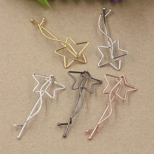 25 мм Ручная Проводная волна звезда шпилька заколки для волос Волнистые шпильки