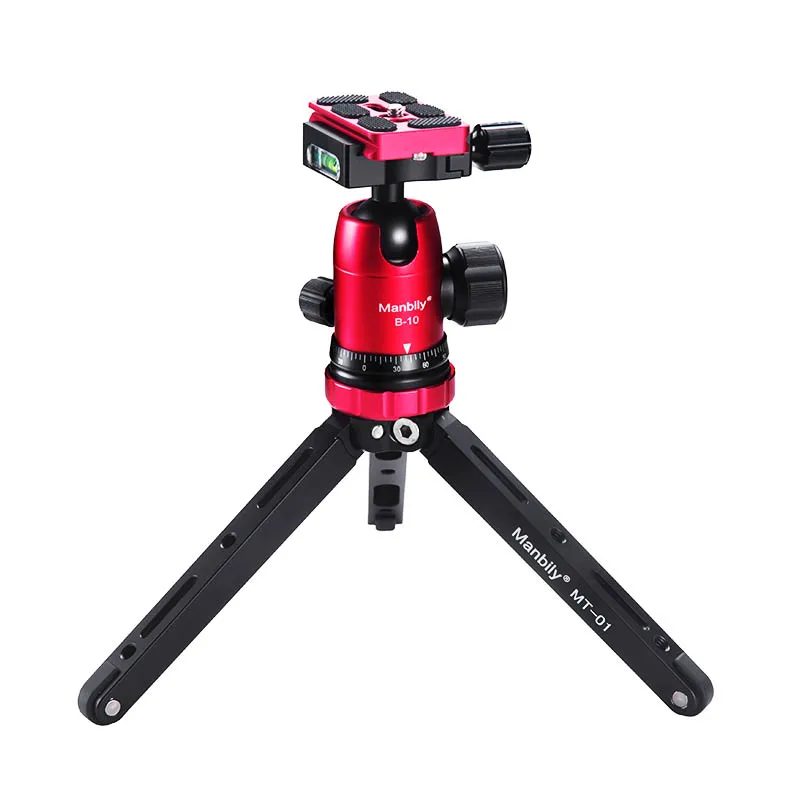 MT01 B10 Kit Manbily MT01 Настольный Штатив для смартфонов DSLR Камера ЧПУ Алюминий телефон клип крепления шаровой головкой Портативный мини настольный штатив - Цвет: MT01 B10 Kit