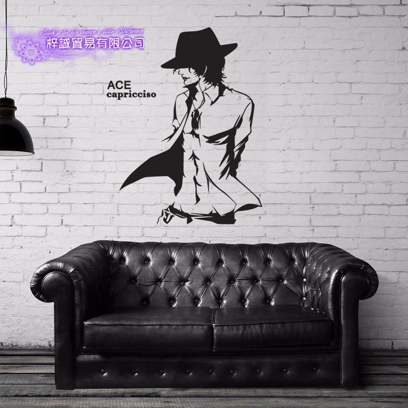 Ace Luffy цельные настенные наклейки Декор для дома декоративное украшение аниме