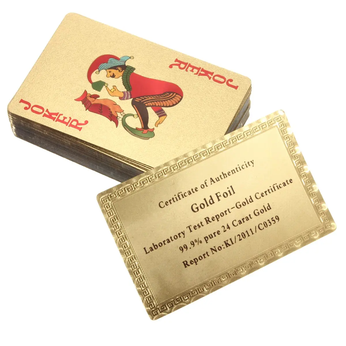 24K Карат Позолоченные покерные игры Игральные карты Подарочная коллекция|playing cards