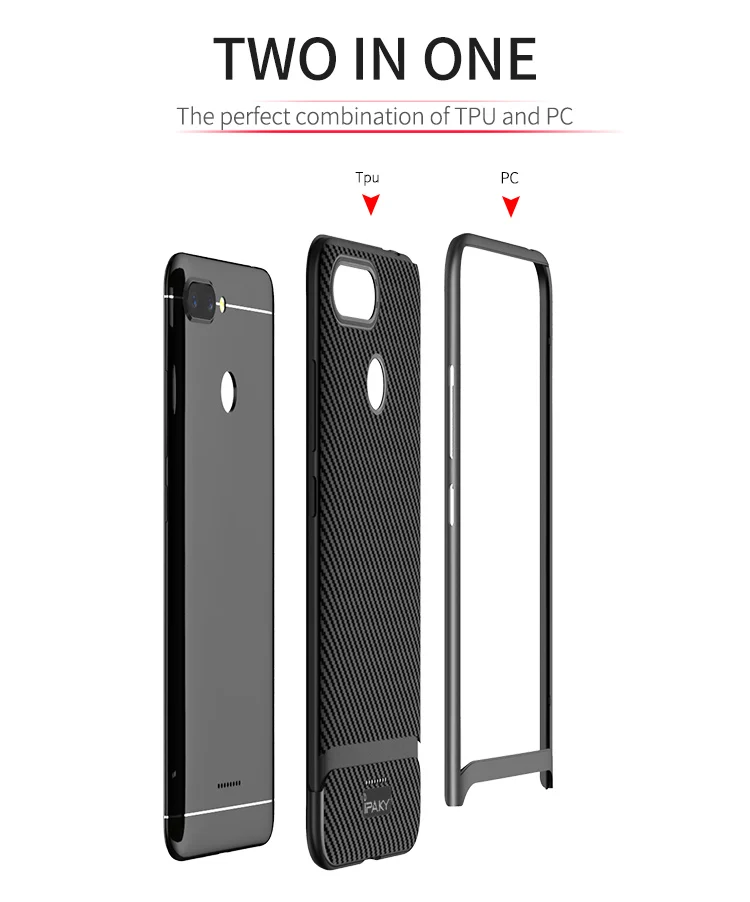 Redmi 6 Case iPaky Cover For Xiaomi Pro 6A Silicone Back + Plating PC Frame Xiomi |