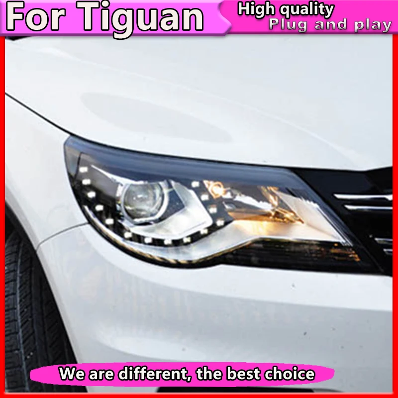 

Car Styling For VW 2010-2013 Tiguan Headlights New Tiguan LED Headlight DRL Lens Double Beam H7 HID Xenon Car Accessories