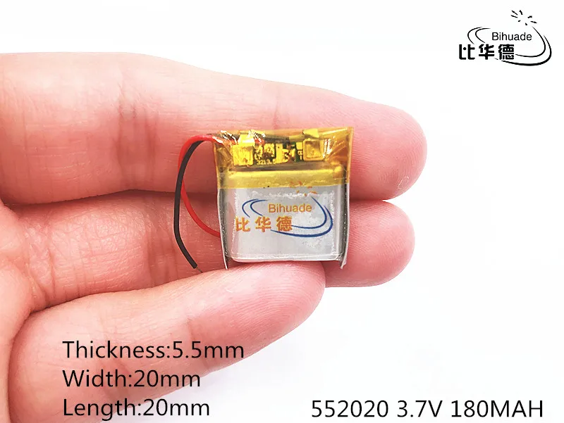 Литий полимерные аккумуляторные батарейки для Mp3 MP4 MP5 GPS 3 7 В 180 мАч 552020|Батареи