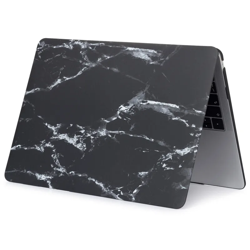 Black silver Чехол для ноутбука EGYAL для APPle MacBook Air 11 13 retina 13 15 New Pro 13 дюймов с сенсорной панелью матовый чехол Новая модель A1932 - Цвет: Black silver
