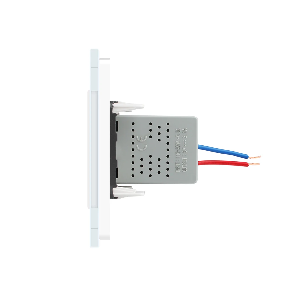 Livolo 4 цвета Хрустальная стеклянная панель одна банда USB розетка/настенная розетка