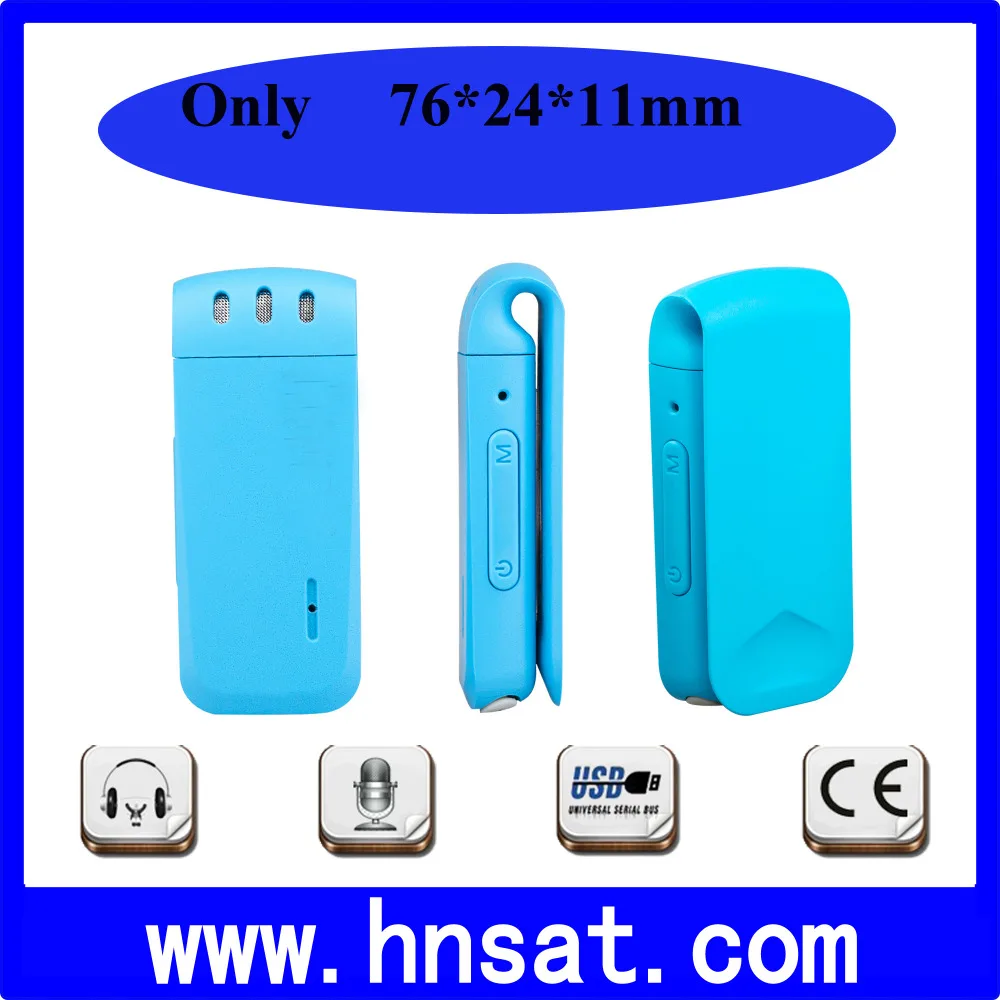 Мини-ремешок для воспроизведения устройство записи голоса 1536 кбит/с поддержка PCM