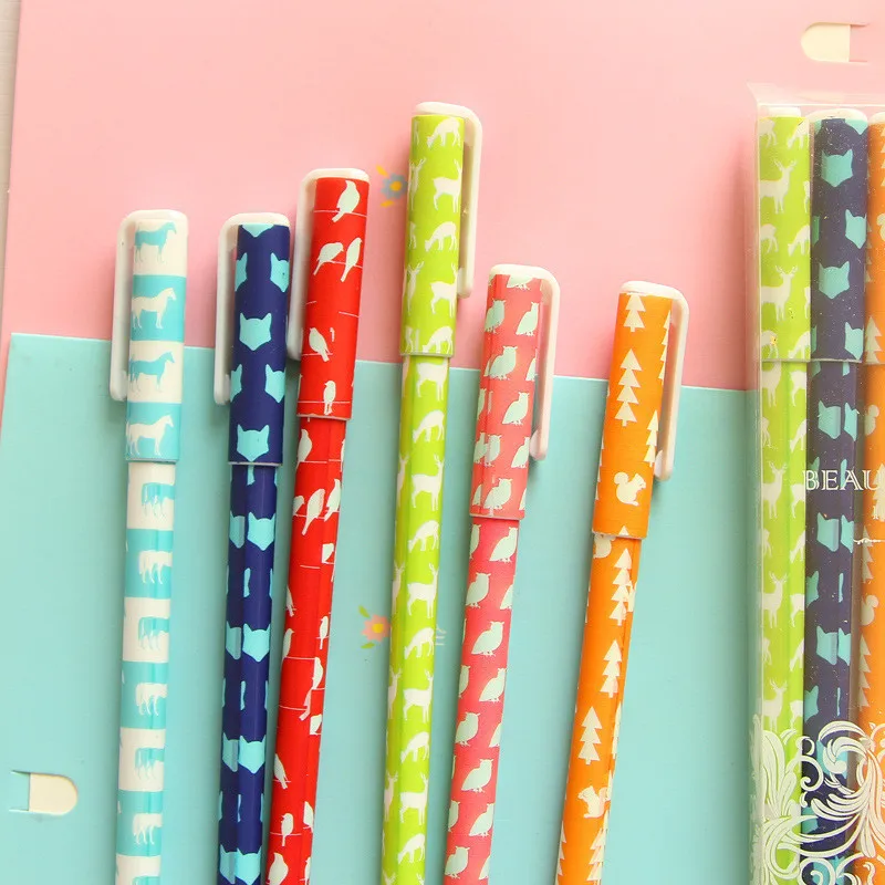 Набор красочных гелевых ручек звездного неба 6 шт./компл. набор милых чернил для