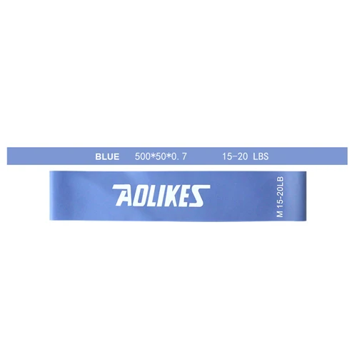 Синий AOLIKES, 1 шт., 6 цветов, эластичные резинки для тренировки, резиновая петля для фитнеса, спортзала, силовых тренировок, резинки - Цвет: Синий
