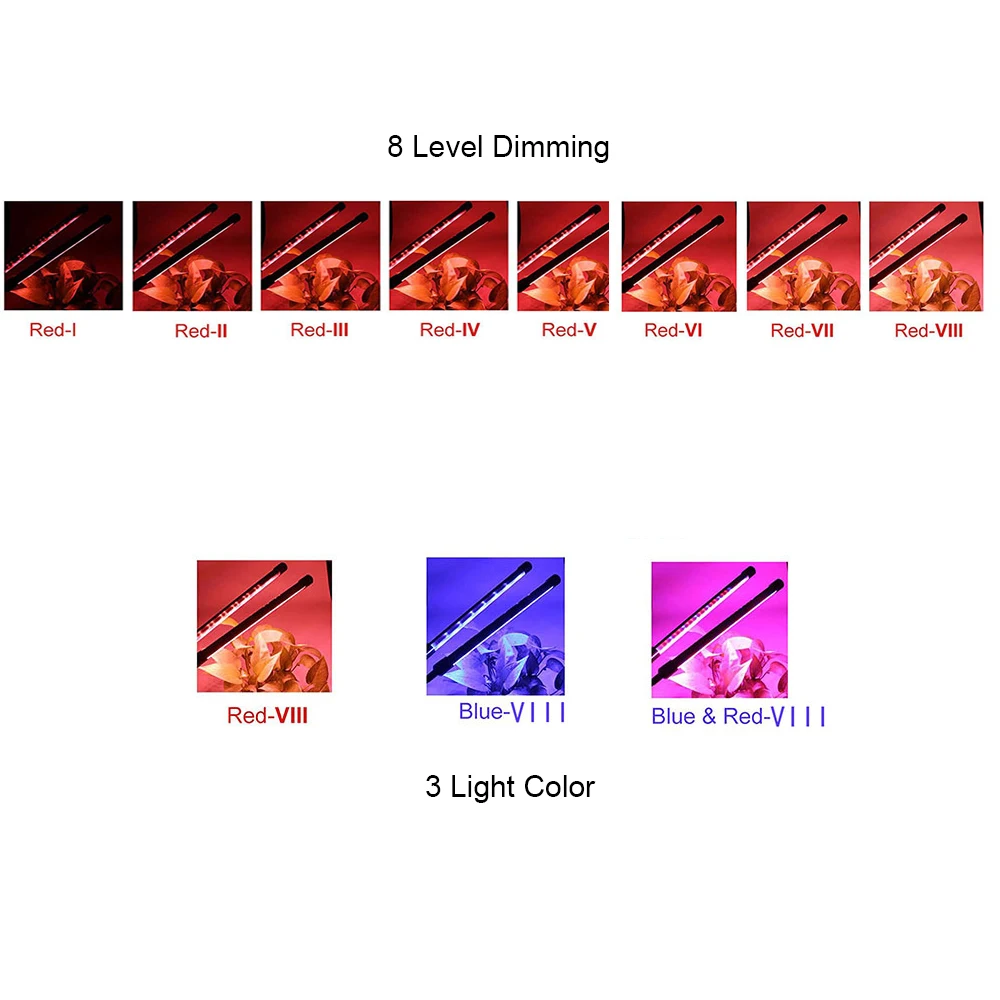 Завод Fill light двойная лампа настольная с зажимом светодиодный 10 W 3 Свет Цвет 8