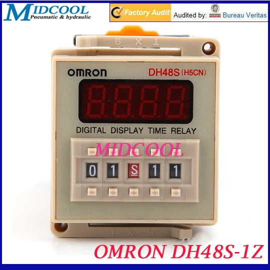OMRON DH48S-1Z 1 2 светодиодный 4-значное светодиодное Цифровое реле таймера AC 220V |