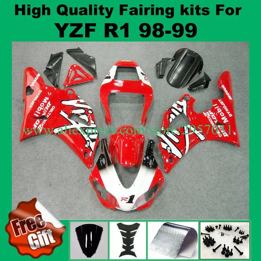 

Free screws+gifts Injection Mold For Yamaha Yzf R1 1998 1999 Red Motorcycle Bodywork Fairings