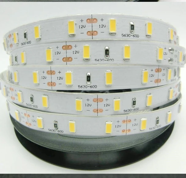 Высокая яркая светодиодная лента 5630 SMD DC12V 5 м 300led Гибкая 5730 Светодиодная лампа