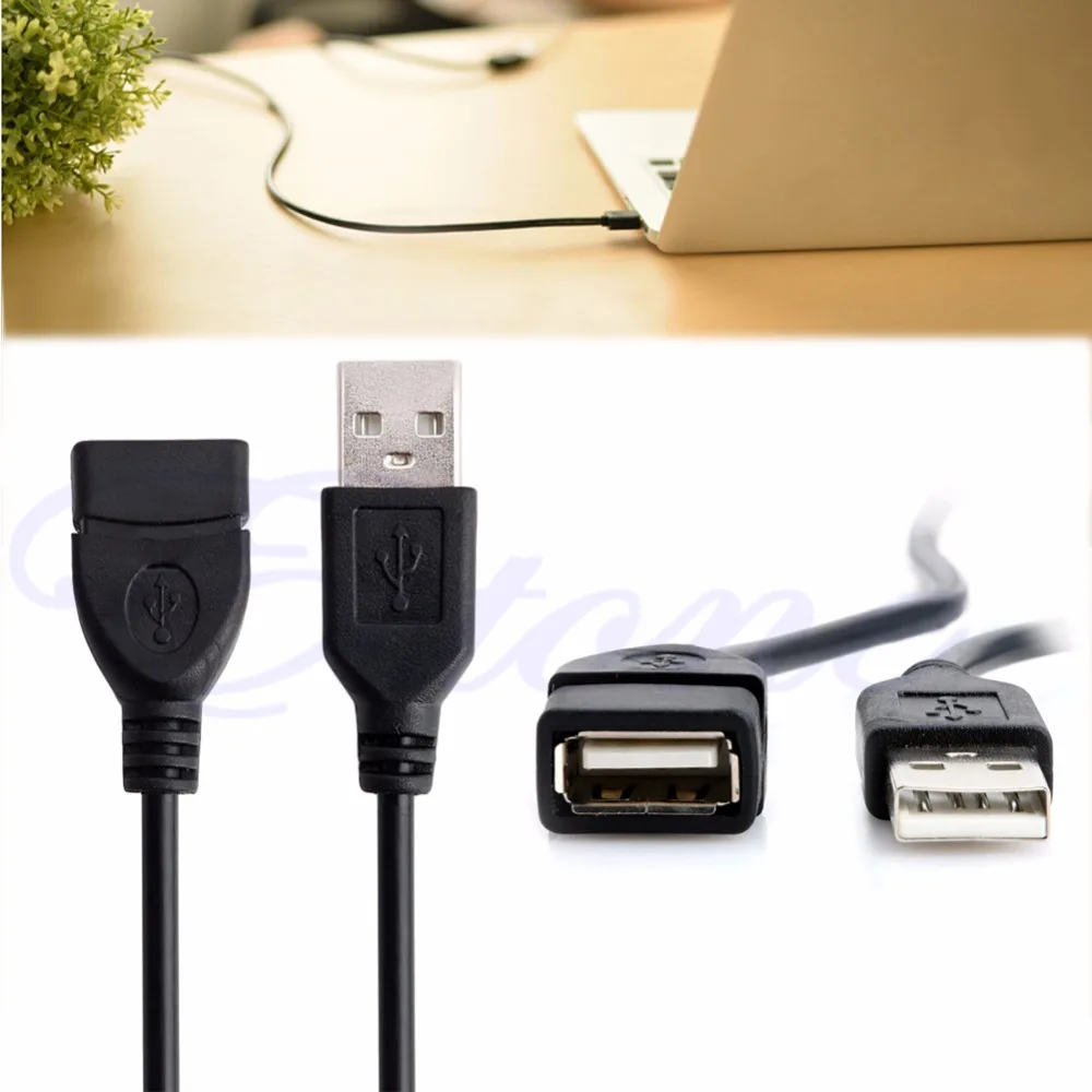 2018 3FT 1 м USB 2 0 Мужской Женский продлить кабель-удлинитель шнура Extender для