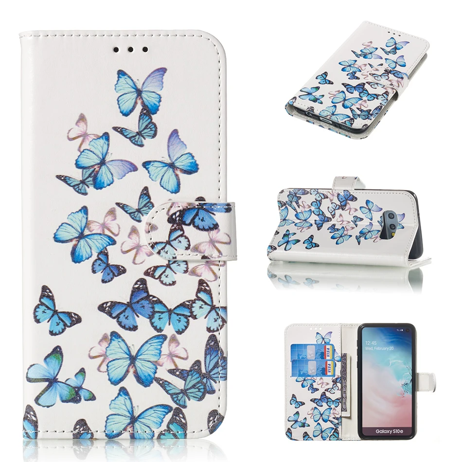 Мрамор кожаный чехол для samsung Galaxy S10e S10 плюс A3 SM-A320F A520 A5 A7 A750F A9 A9s бумажник держатель для карт чехол