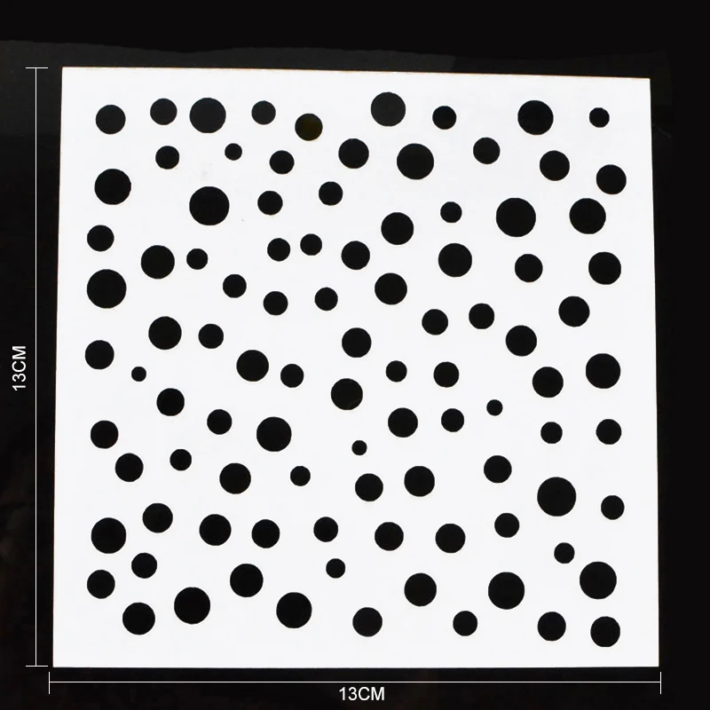 2017 Новый Экологичный 13*13 см круг точечный цветок patternCake украшение трафареты