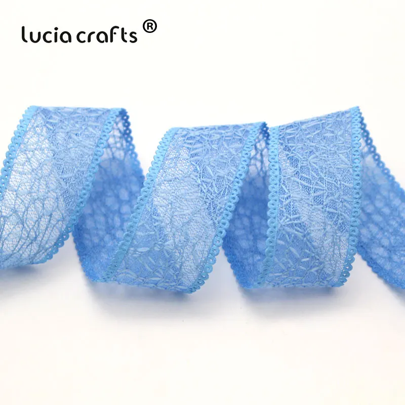 Lucia crafts 5/6 ярдов 25 мм сетчатая кружевная лента для отделки тканевая DIY упаковка