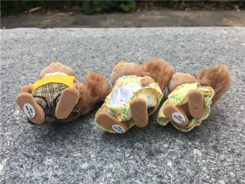 Geniune Sylvanian Family пушистые куклы фигурки белок семья 3 шт. набор игрушек животное