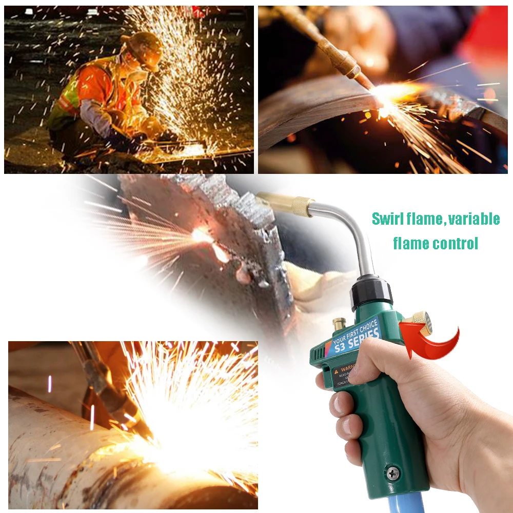 MAPP Gas Heating Solder Burner Braze Welding Torch Self Ignition Trigger Style With Safety Lock Repairing Tool | Инструменты