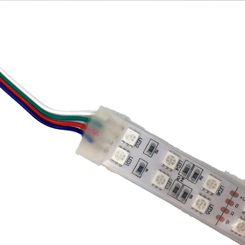 Экспресс 100 шт. 5050 водонепроницаемый RGB 5 м 600 светодиодный двухрядный 5050 водонепроницаемый RGB Светодиодная лента с проводом 1 м